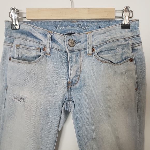 American Eagle Skinny Stetch Destressed Jeans - Picture 3 of 7